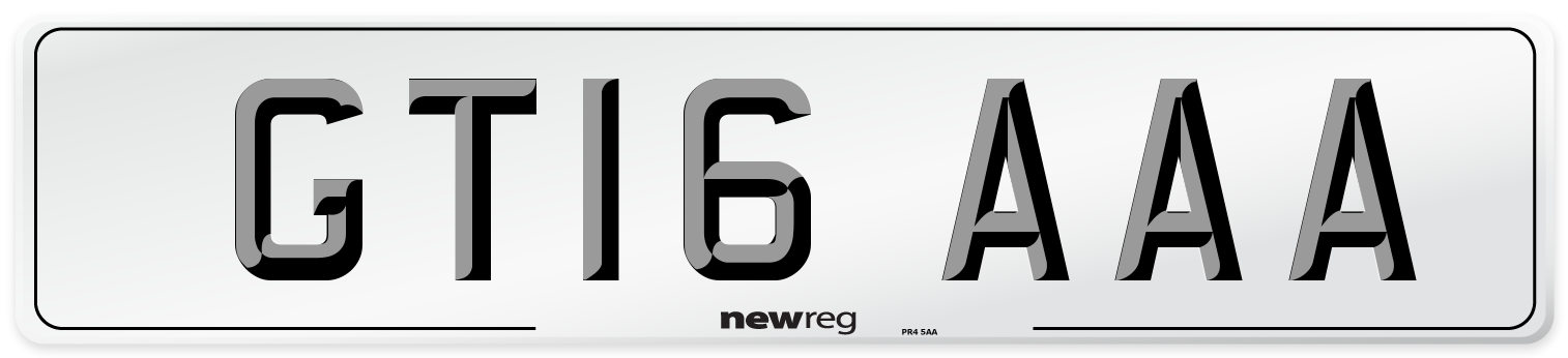 GT16 AAA Number Plate from New Reg